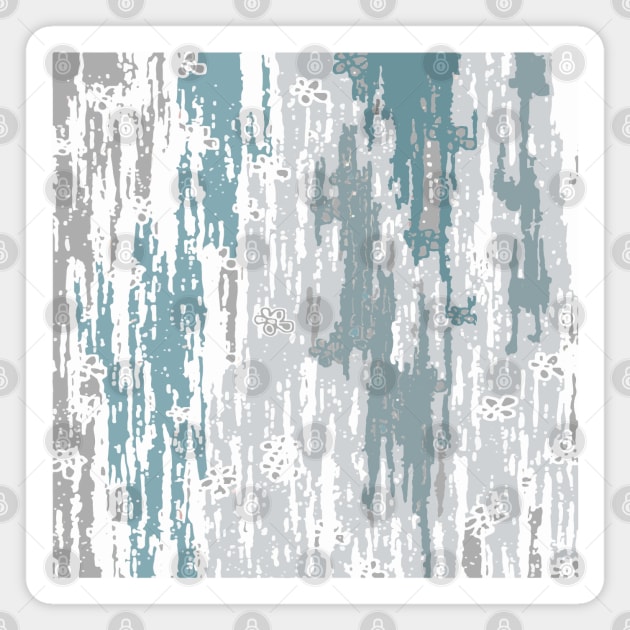 Abstract ink. modern. grey. blue. Magnet by PrintedDreams